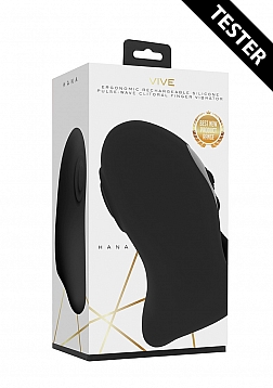VIVE-HANA Rechargeable Pulse-Wave Silicone Finger Vibrator - Black..