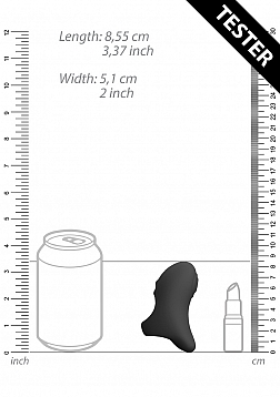 VIVE-HANA Rechargeable Pulse-Wave Silicone Finger Vibrator - Black..