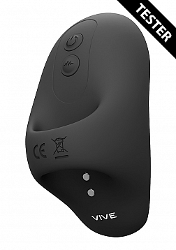 VIVE-HANA Rechargeable Pulse-Wave Silicone Finger Vibrator - Black..
