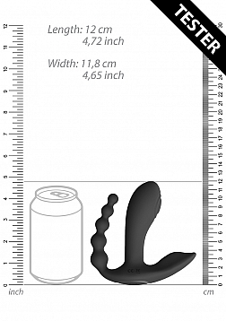 VIVE-KATA Rechargeable Triple Motor Hands-Free Silicone Vibrator - Black..