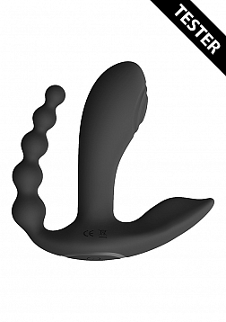 VIVE-KATA Rechargeable Triple Motor Hands-Free Silicone Vibrator - Black..