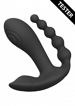 VIVE-KATA Rechargeable Triple Motor Hands-Free Silicone Vibrator - Black..