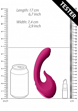 VIVE-MIKI Rechargeable Pulse-Wave & Flickering Silicone Vibrator - Pink..