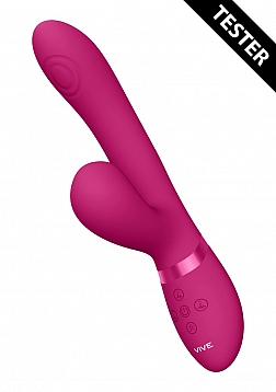 VIVE-HIDE Rechargeable Pulse & Airwave Technology Silicone Vibrator - Pink..