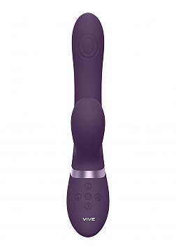 VIVE-HIDE Rechargeable Pulse & Airwave Technology Silicone Vibrator - Purple..
