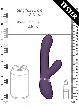VIVE-TANI Rechargeable Pulse-Wave Triple Motor Finger Motion Silicone Vibrator - Purple..