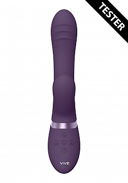 VIVE-TANI Rechargeable Pulse-Wave Triple Motor Finger Motion Silicone Vibrator - Purple..