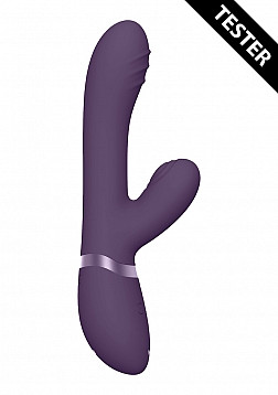 VIVE-TANI Rechargeable Pulse-Wave Triple Motor Finger Motion Silicone Vibrator - Purple..
