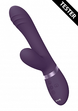 VIVE-TANI Rechargeable Pulse-Wave Triple Motor Finger Motion Silicone Vibrator - Purple..
