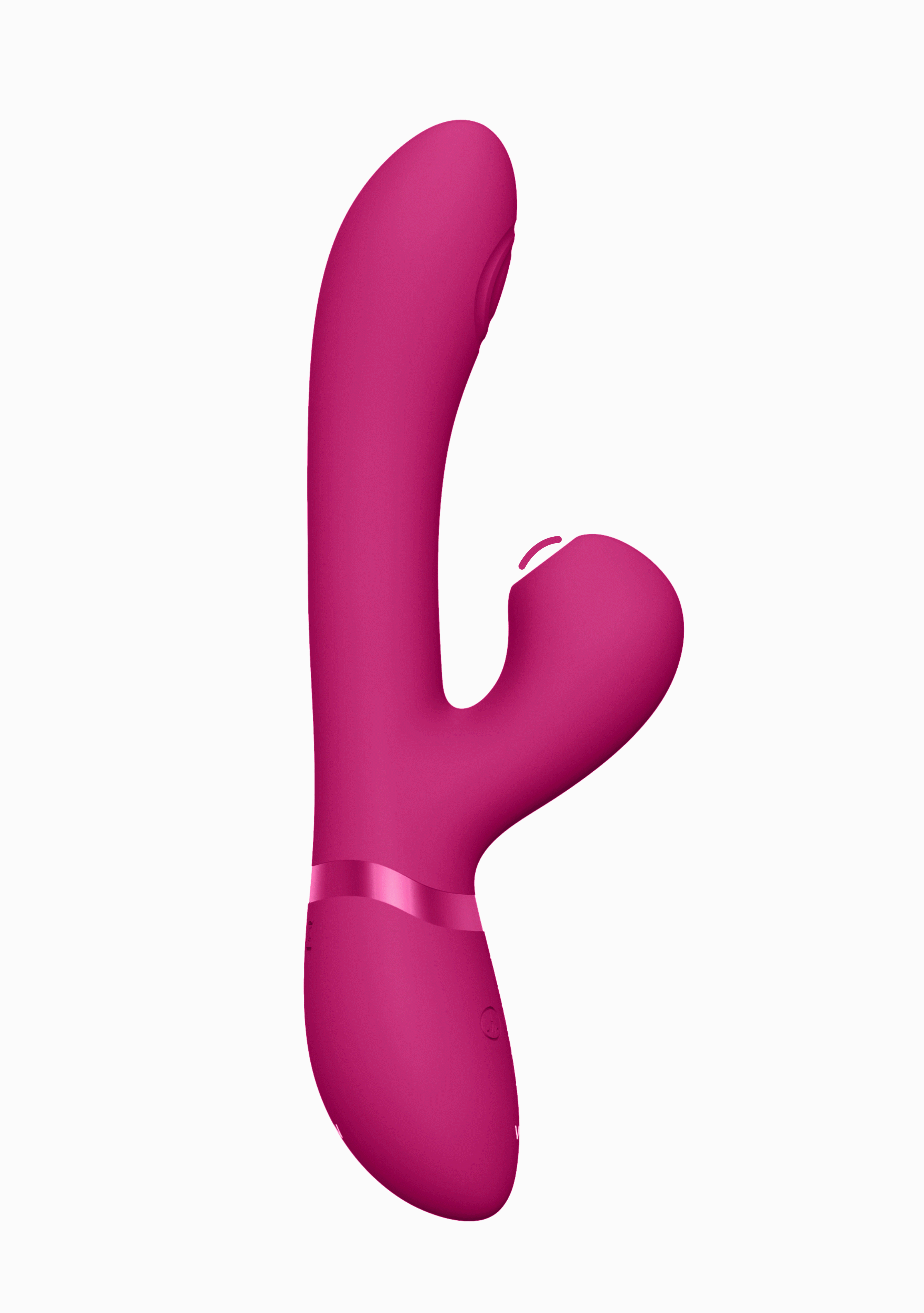 VIVE-HIDE Rechargeable Pulse & Airwave Technology Silicone Vibrator - Pink..