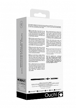 Breathable Ball Gag with with Diamond Studded Straps