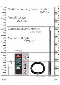 E-stim Urethral Sounding Set - Large