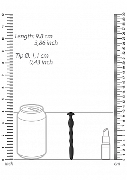 Silicone Penis Plug with Ribbing - 0.4\