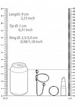 Stainless Steel Penis Plug with Ball - 0.4\