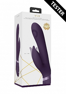 VIVE-AIMI Rechargeable Triple Motor Swinging Silicone Rabbit - Purple..