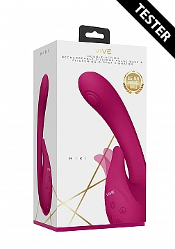 VIVE-MIKI Rechargeable Pulse-Wave & Flickering Silicone Vibrator - Pink..