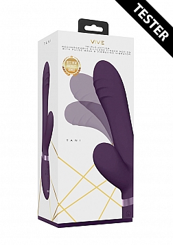 VIVE-TANI Rechargeable Pulse-Wave Triple Motor Finger Motion Silicone Vibrator - Purple..