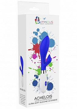 Achelois - Ultra Soft Silicone - 10 Speeds - Neon Royal Blue..