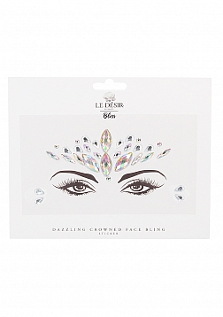 Dazzling Crowned Face Bling Sticker