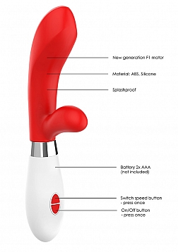 Achilles - Ultra Soft Silicone - 10 Speeds - Red