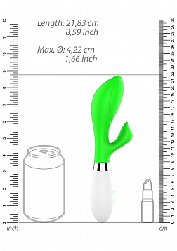 Achelois - Ultra Soft Silicone - 10 Speeds - Neon Green..