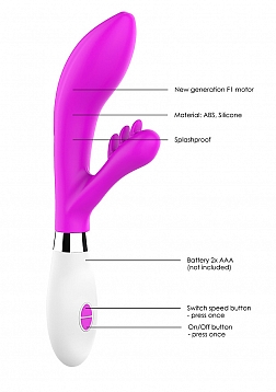 Agave - Ultra Soft Silicone - 10 Speeds - Neon Fuschia..