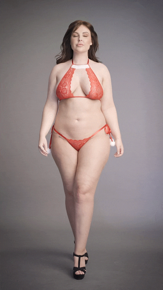 Snow Angel Lace Lingerie Set - Plus Size