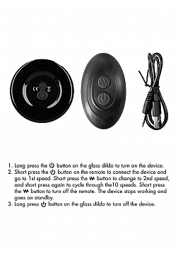 Ribbly - Witch Suction Cup and Remote - 10 Speed - Black