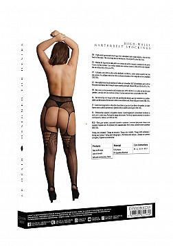 High-Waist Garterbelt Stockings - Plus Size
