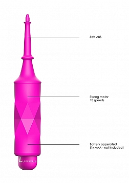 Circe - ABS Bullet With Silicone Sleeve - 10-Speeds - Fuchsia..