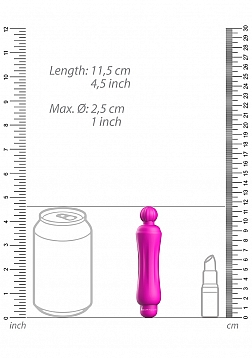 Demi - ABS Bullet With Silicone Sleeve - 10-Speeds - Fuchsia..
