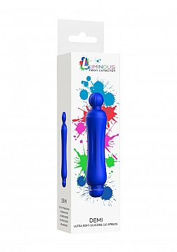 Demi - ABS Bullet With Silicone Sleeve - 10-Speeds - Royal Blue..