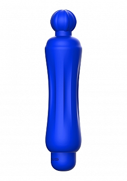 Demi - ABS Bullet With Silicone Sleeve - 10-Speeds - Royal Blue..