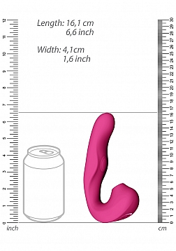 Zaki - Rechargeable Silicone Airwave - Pulse Wave - Vibrating G-Spot Vibrator - Pink..