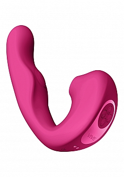 Zaki - Rechargeable Silicone Airwave - Pulse Wave - Vibrating G-Spot Vibrator - Pink..