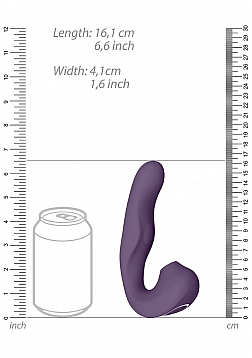 Zaki - Rechargeable Silicone Airwave - Pulse Wave - Vibrating G-Spot Vibrator - Purple..