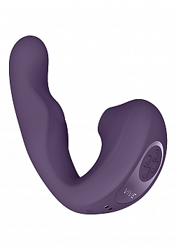 Zaki - Rechargeable Silicone Airwave - Pulse Wave - Vibrating G-Spot Vibrator - Purple..