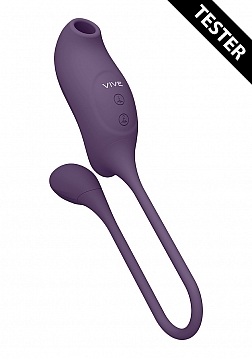 Quino - Air Wave & Vibrating Egg Vibrator - Purple - Tester..