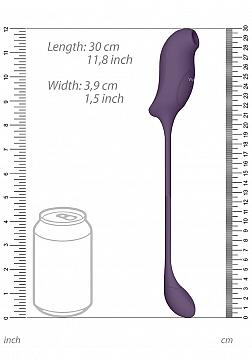 Quino - Rechargeable Silicone Airwave & Vibrating Egg Vibrator - Purple..