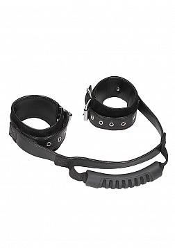 Bonded Leather Hand Cuffs with Handle