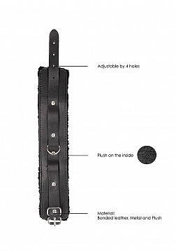 Plush Bonded Leather Ankle Cuffs