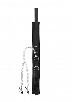 Velcro Collar with Nipple Clamps