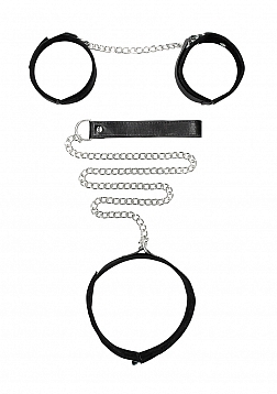 Velcro Collar with Leash and Handcuffs