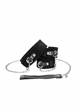 Velcro Collar with Leash and Handcuffs