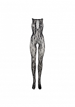 Criss Cross Neck Bodystocking - One Size