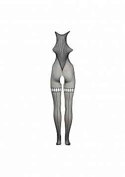 Net High Neck Bodystocking - One Size