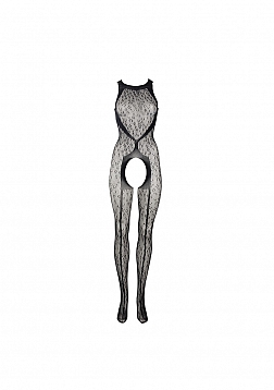 Crotchless Leopard Bodystocking - One Size