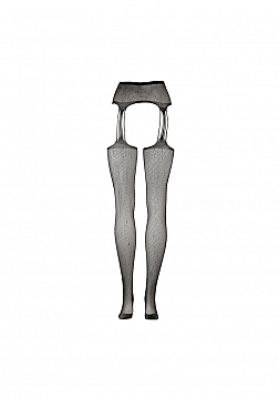 Suspender Rhinestone Pantyhose - One Size