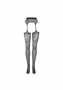 Garterbelt Stockings with Lace Top - One Size