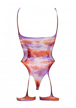 Open-cup strappy teddy & Dazzling Sticker -  O/S